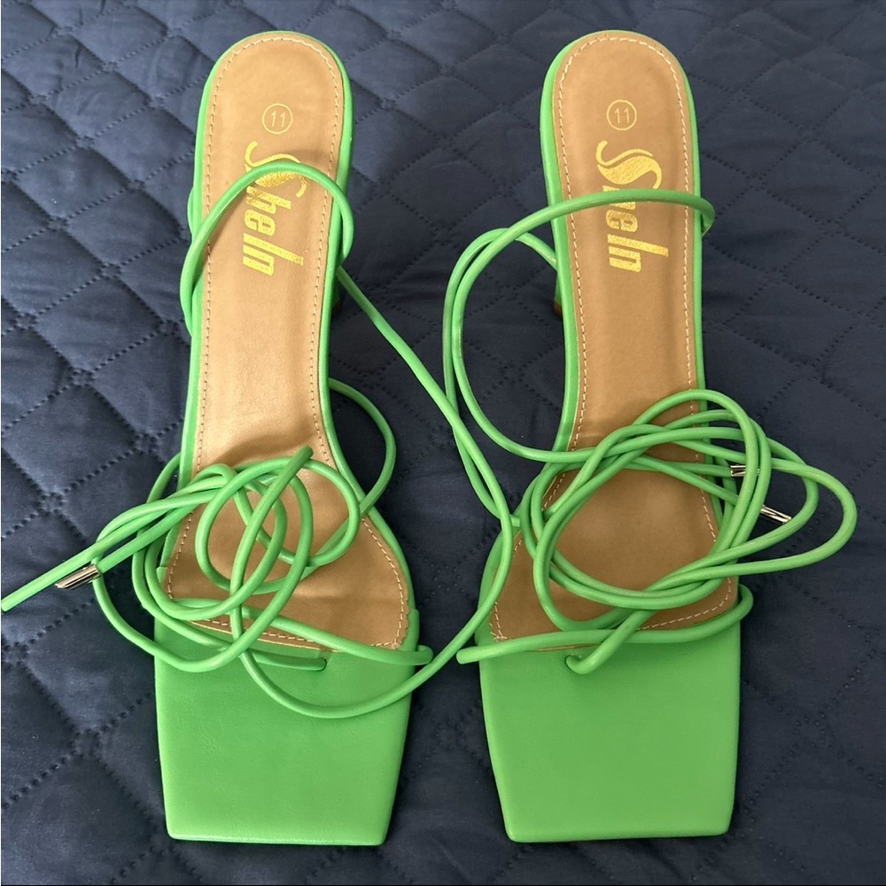 Green Shoes Size 11 Shein